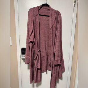 Pink Hooded Cardigan
